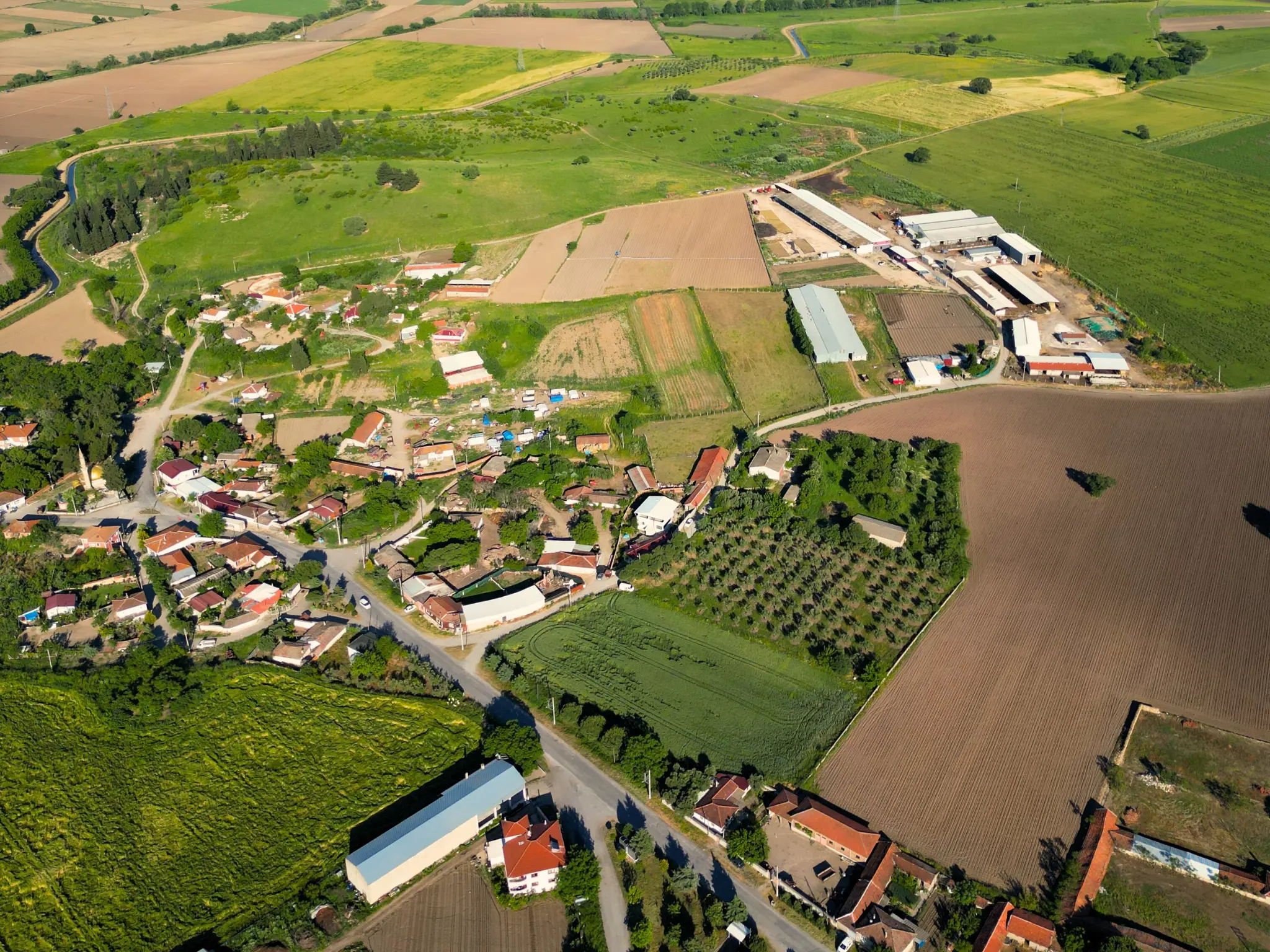 Kepekler arsa drone ile havadan çekim